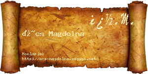 Ács Magdolna névjegykártya