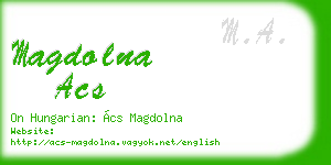 magdolna acs business card